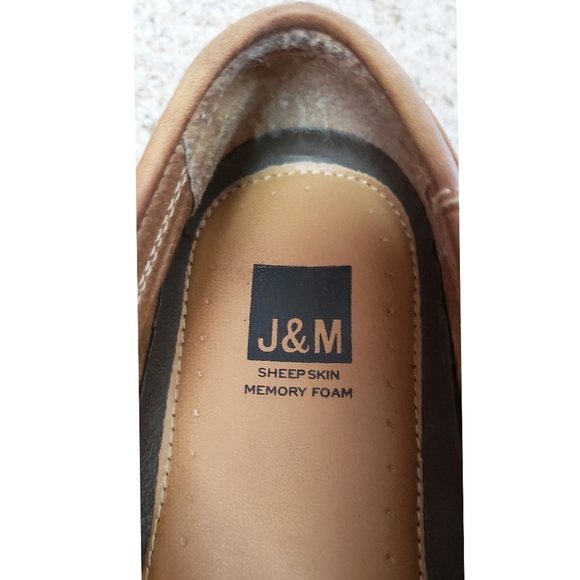 Johnston & Murphy J&M Men\'s 8.5 Brown Loafer Sheepskin Memory Foam Weaved Shoes main image 4